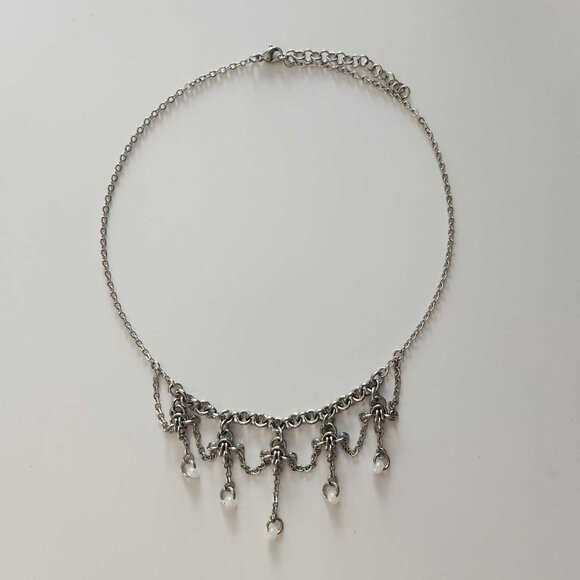 Victorian fairy princess chandelier necklace with a small silver chain - Picture 7 of 10